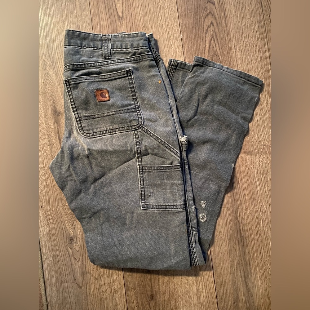 Carhartt Canvas Double Front Straight Leg Work Pants